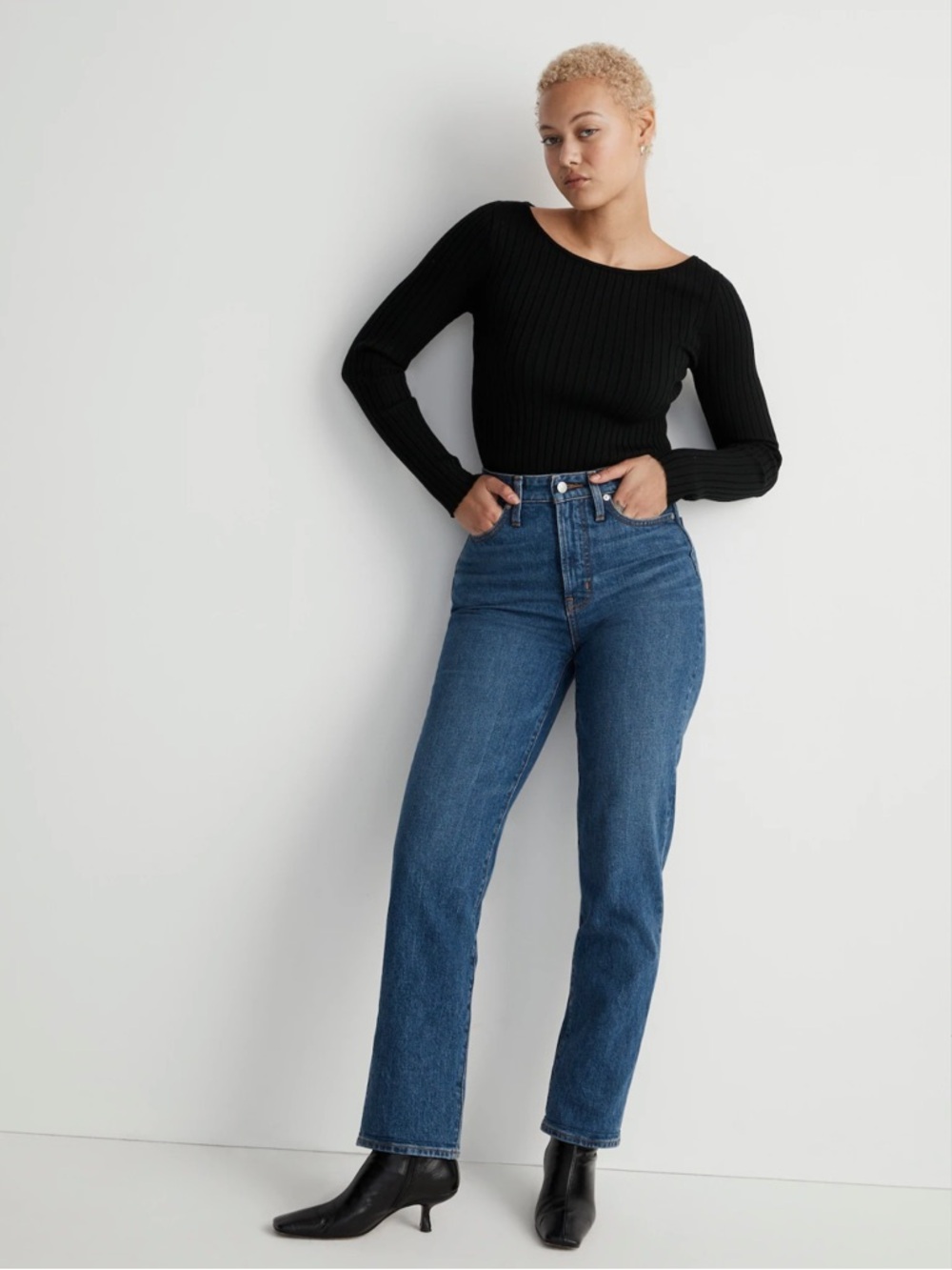 Madewell Women’s Curvy Perfect Vintage Straight Jean in Mayfield Wash 29 NWT